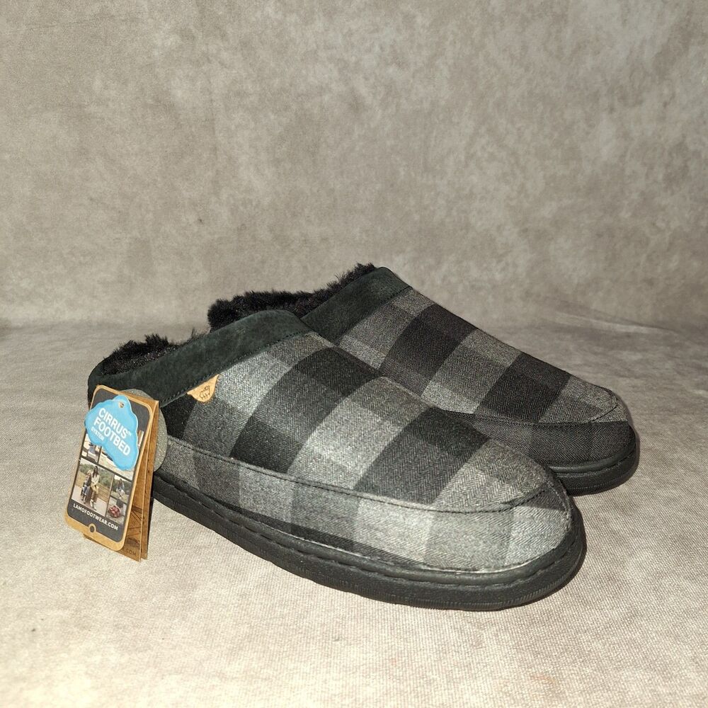 Lamo Julian Clog II Size 9 Men's Slippers Charcoal Plaid